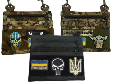 Сумка месенджер 27*22 через плече , під патчі , барсетка чоловіча