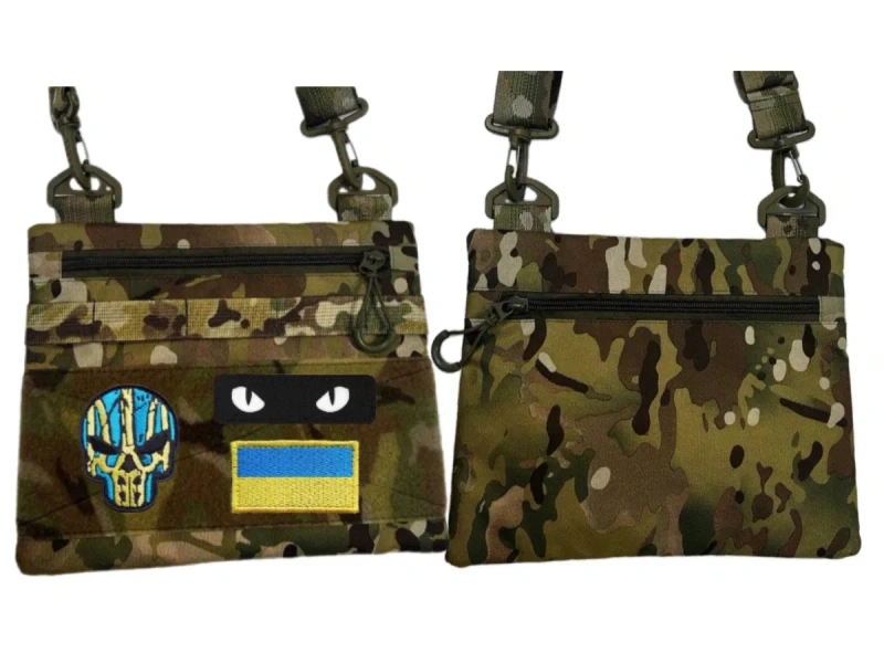 Сумка месенджер 27*22 через плече , під патчі , барсетка чоловіча — фото 3