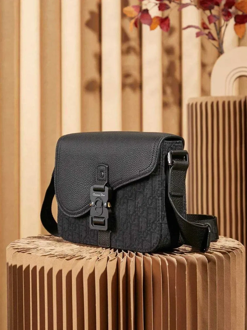 Сумка месенджер Christian Dior Saddle Messenger with Flap Сумка через плече Діор Черная мужская сумка Премиум качество — фото 2