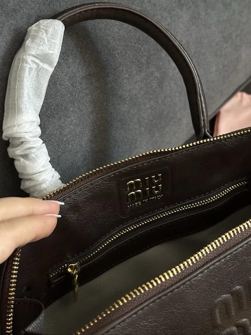 Сумка шкіряна miu miu, міу міу , coach, chanel , шоколад , чорний — фото 3
