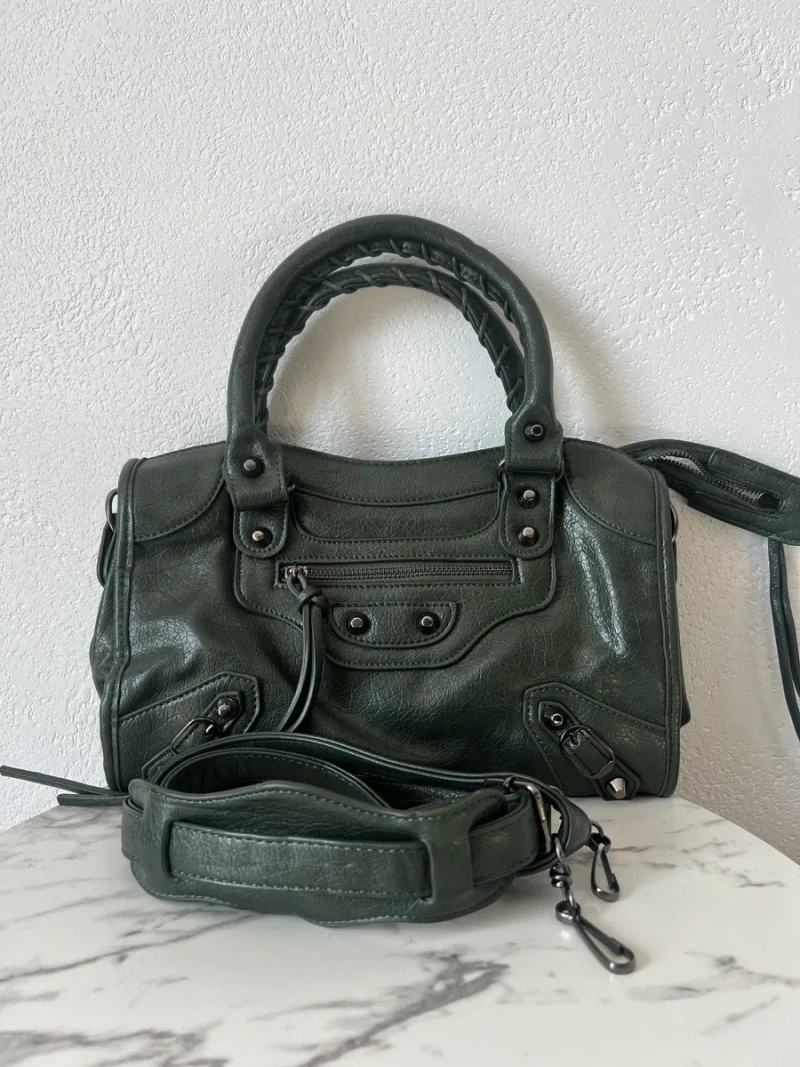 Сумка з лого balenciaga city bag — фото 3
