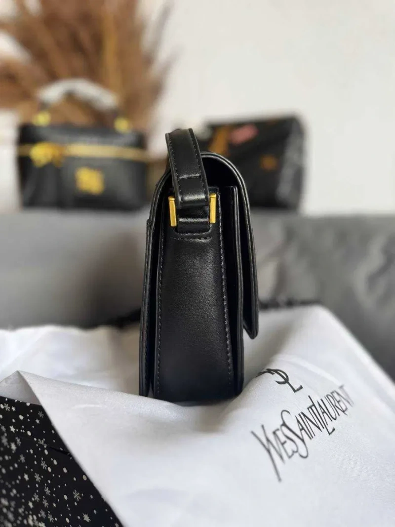 Сумка жіноча Yves Saint Laurent чорна маленька сумка Брендові сумки Сумка з натуральної шкіри Женские сумки — фото 5