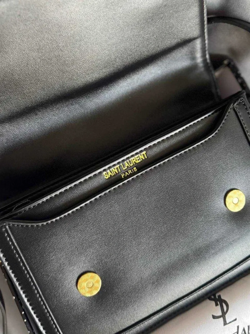 Сумка жіноча Yves Saint Laurent чорна маленька сумка Брендові сумки Сумка з натуральної шкіри Женские сумки — фото 6