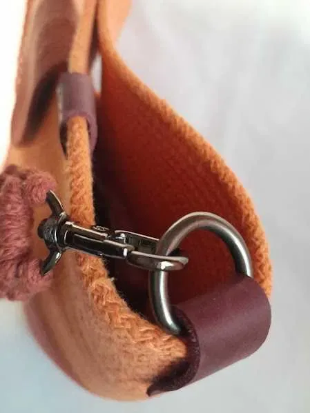 Сумка зручна на плече з ручками на кожен день. Теракотова. Handmade — фото 8