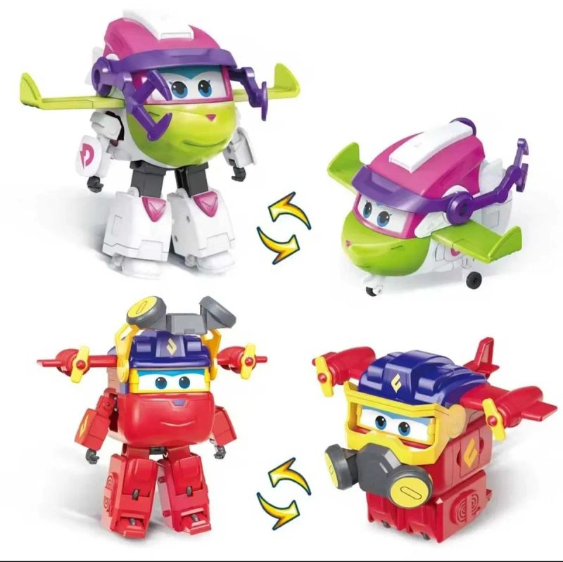 Супер крила Super Wings Sharky, Rattie, Runi, Curie Супер Крылья Robot Suit Джетт Jett, Golden Boy, Donnie, магнітний набір конструктор — фото 2