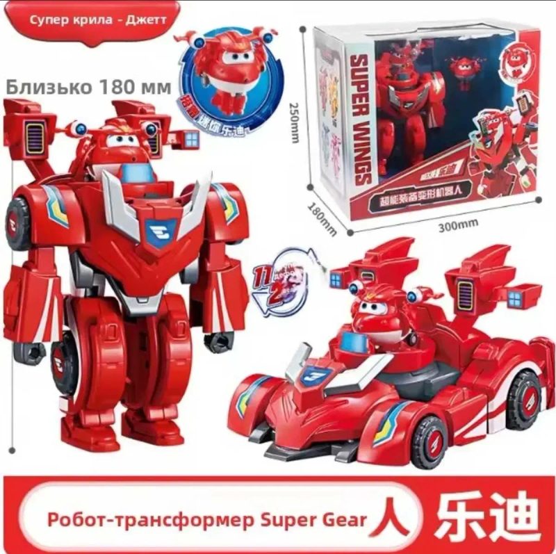 Супер крила Super Wings Sharky, Rattie, Runi, Curie Супер Крылья Robot Suit Джетт Jett, Golden Boy, Donnie, магнітний набір конструктор — фото 3