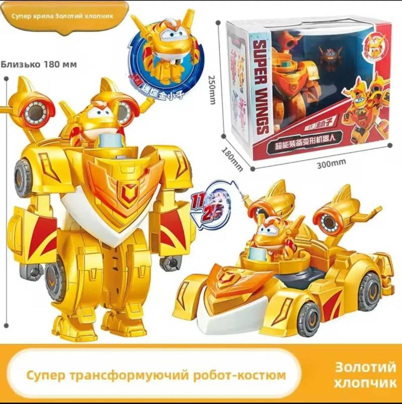 Супер крила Super Wings Sharky, Rattie, Runi, Curie Супер Крылья Robot Suit Джетт Jett, Golden Boy, Donnie, магнітний набір конструктор — фото 5