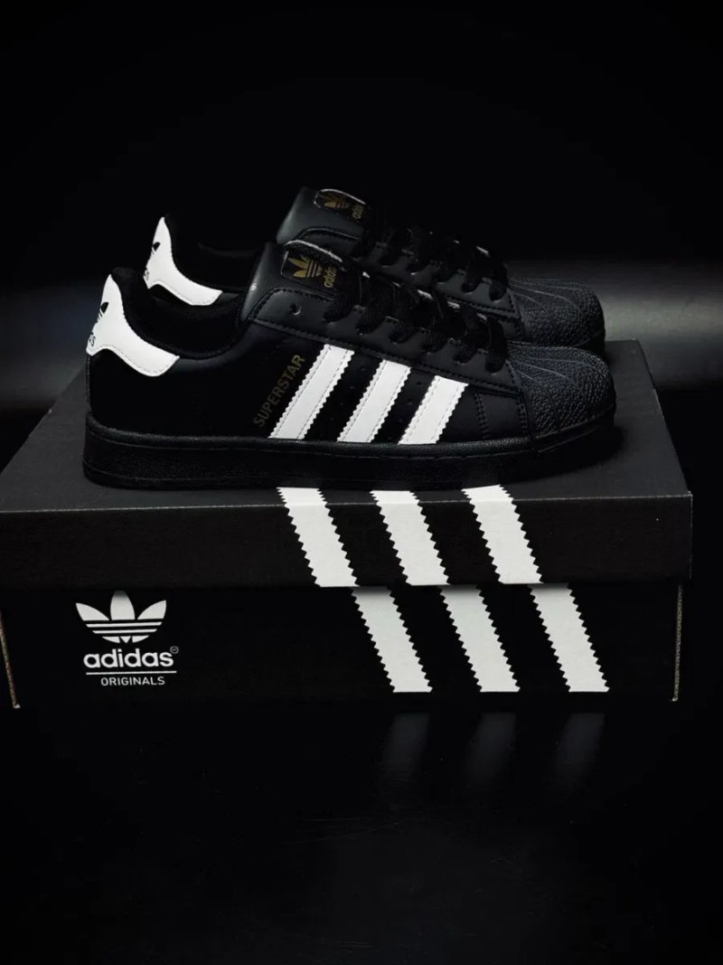 Суперстар адідас жіночі • чорні адідаси • adidas superstar натуральна шкіра • золотисті суперстари • кросовки жіночі підліткові адідас — фото 2