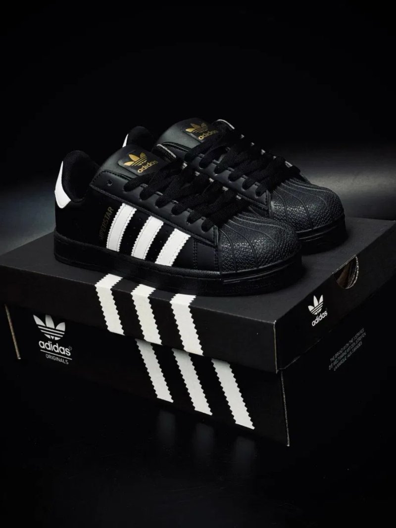 Суперстар адідас жіночі • чорні адідаси • adidas superstar натуральна шкіра • золотисті суперстари • кросовки жіночі підліткові адідас — фото 4