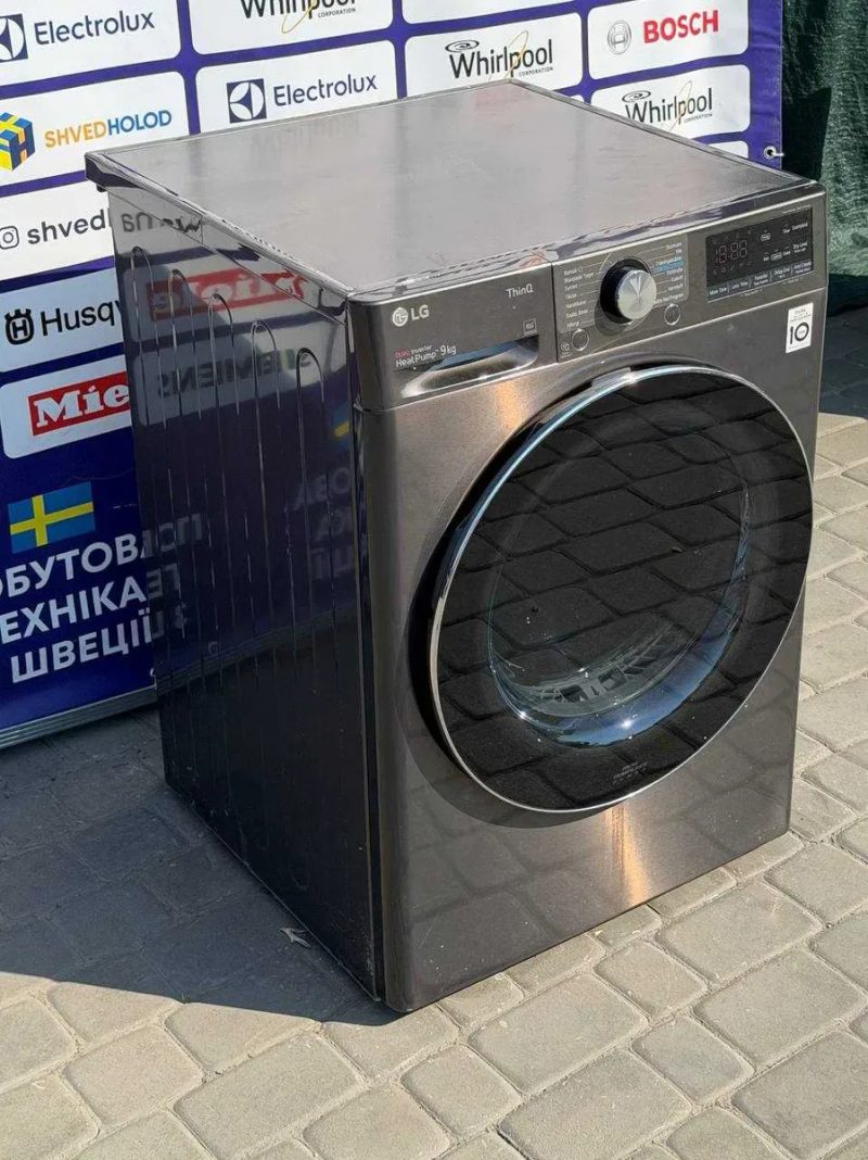 Сушильна машина б/в LG RV9DN902B Dual Inverter 9 кг тепловий насос A+++ коричнева #08222 — фото 2