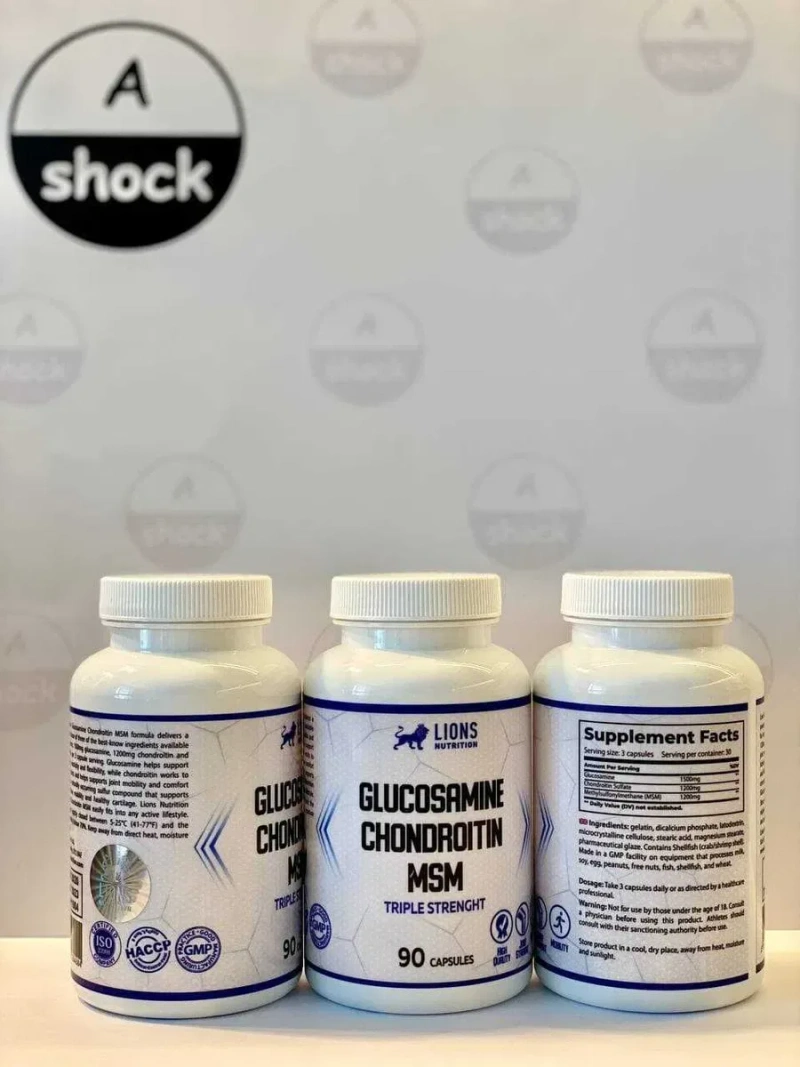 Суставы и связки Lions Nutrition Glucosamine Chondroitine MSM 90caps — фото 4