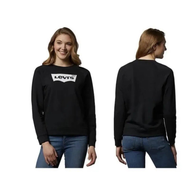 Світшот/кофта  Levi's чорний XS-S оверсайз оригінал — фото 6