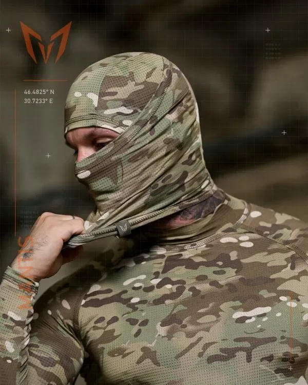 Тактичний лонгслів з балаклавою MANTIS Phantom LS Combat Shirt - Multicam для військовослужбовців під бронижеоет — фото 3