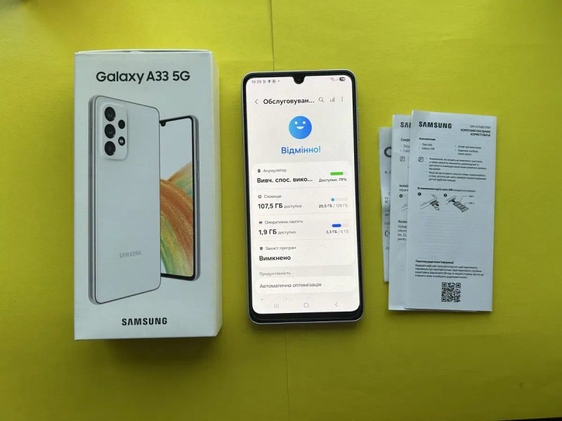 Телефон Samsung A33 - 6/128gb - Стан нового - Чек - A70 A71 A72 A50 A51 A52 A53 A34 A33 A32 A31 A24 A23 A22 A21 A16 A15 A14 A13 A12 — фото 2