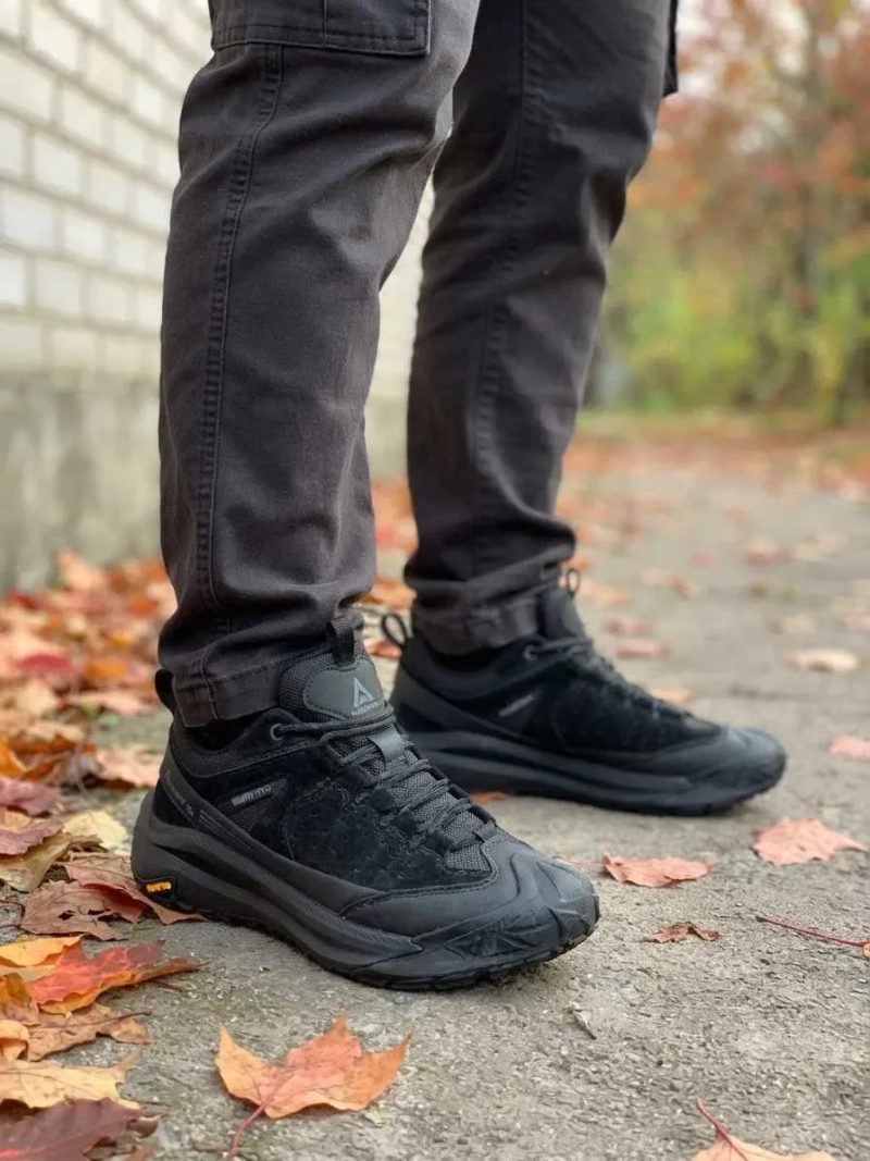 Теплі чоловічі кросівки Humtto 371081A3 All Black (41-46) — водостійкі, фліс, осінь-зима | Хумтто — фото 8