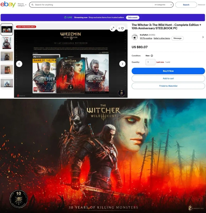 ‼️ The Witcher 3 - Complete Edition + Steelbook відьмак стілбук ведьмак — фото 4