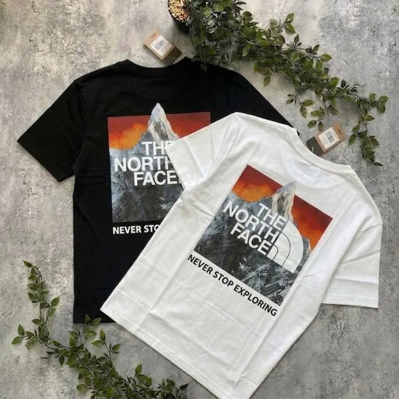 TNF // Футболка THE NORTH FACE PinkBox // Большой Принт Розовый Квадрат ТНФ — фото 2