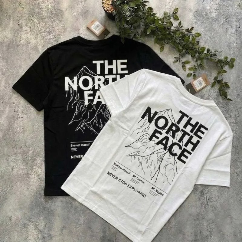 TNF // Футболка THE NORTH FACE PinkBox // Большой Принт Розовый Квадрат ТНФ — фото 7