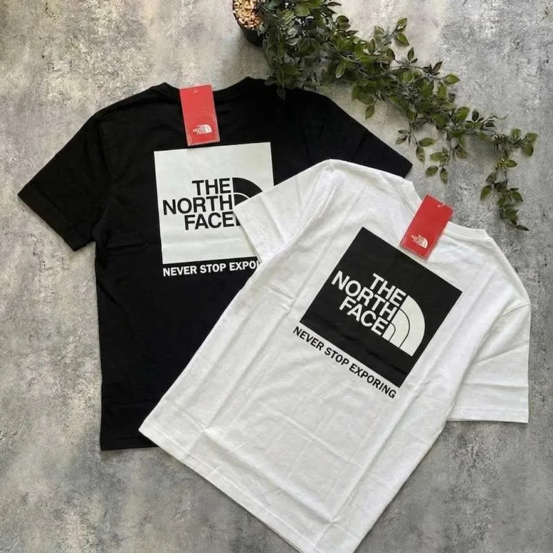 TNF // Футболка THE NORTH FACE PinkBox // Большой Принт Розовый Квадрат ТНФ — фото 8