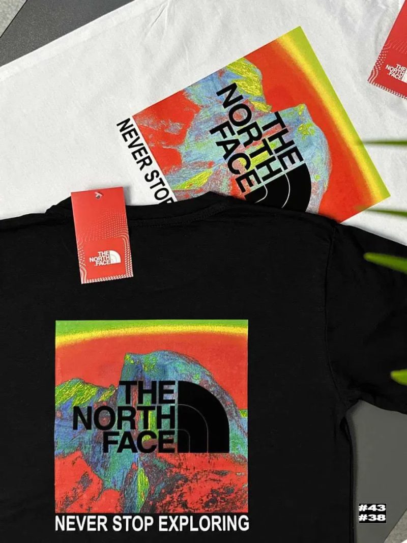 TNF // Футболка THE NORTH FACE Purple Mountains // Большой Принт Фиолетовые Горы ТНФ — фото 6
