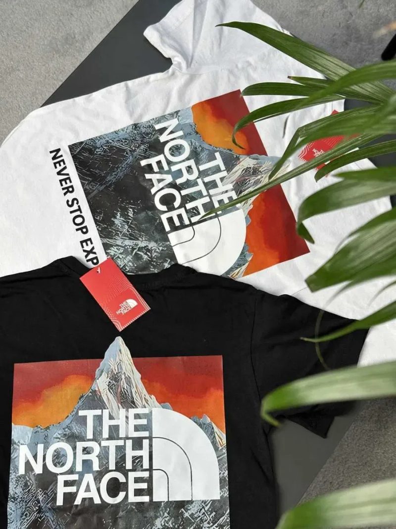TNF // Футболка THE NORTH FACE Purple Mountains // Большой Принт Фиолетовые Горы ТНФ — фото 8