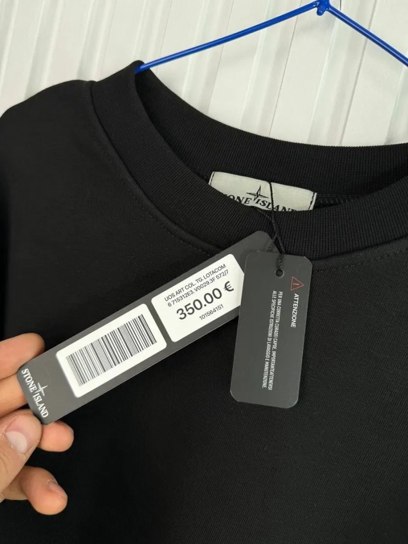 Топовий світшот STONE ISLAND BLACK — фото 8