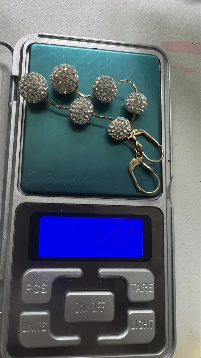 Торга нет! Серьги золото 585 камни Swarovski вес 6,32 длина 7 см — фото 2