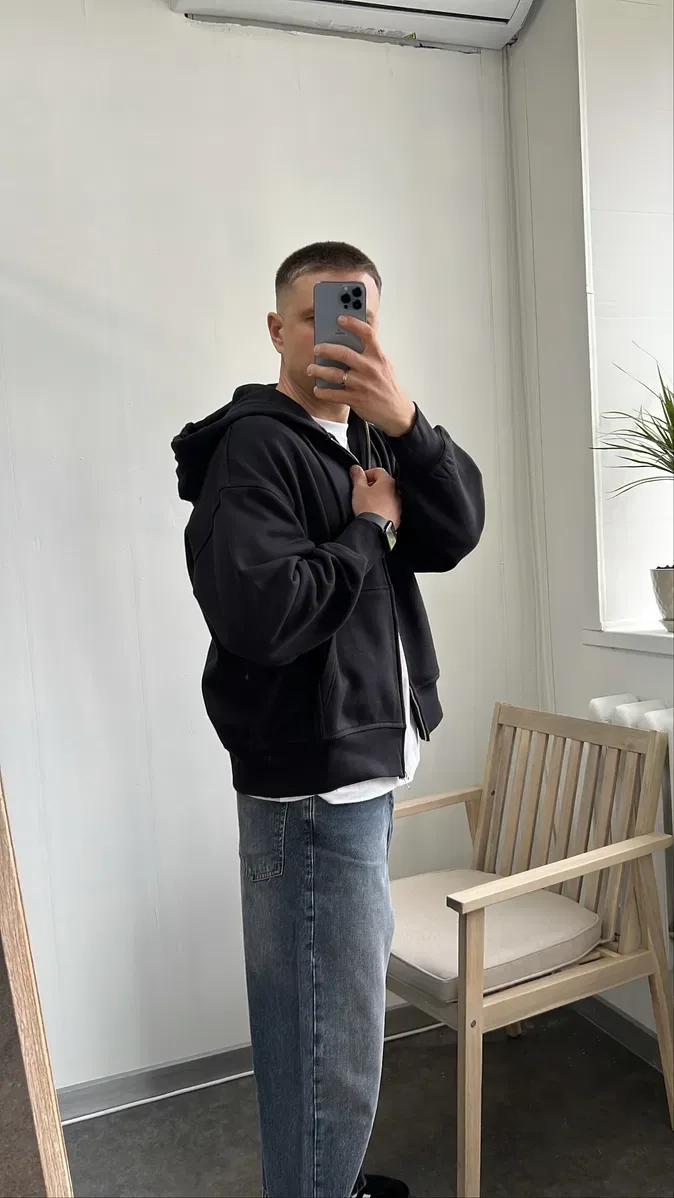 Трендове  Зіп Худі!  H&M Oversized Fit — фото 4