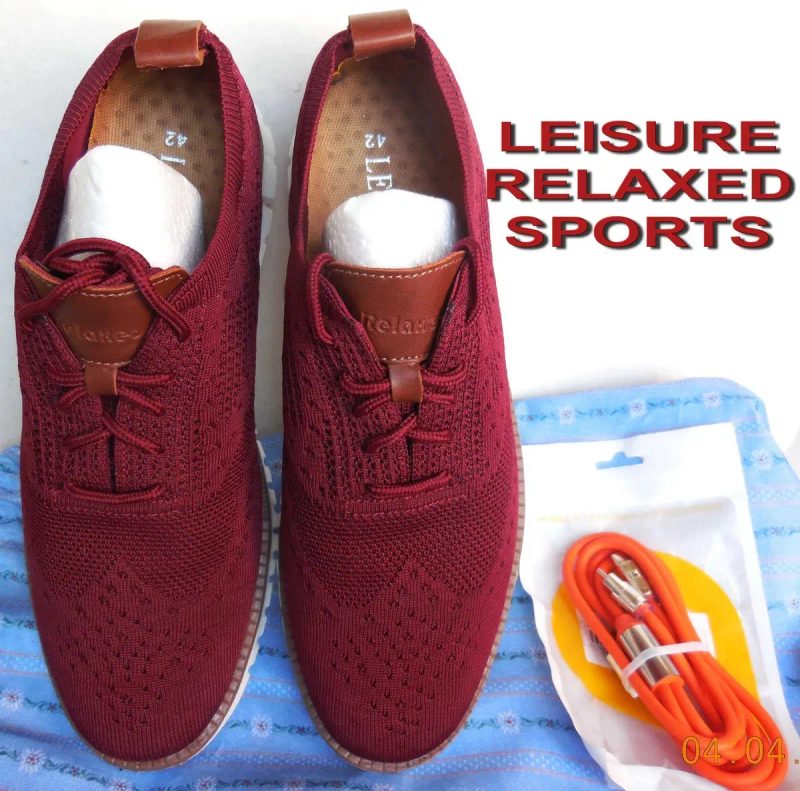 Туфли мужские  LEISURE бордовые + Подарок USB 3в1 ! — фото 8