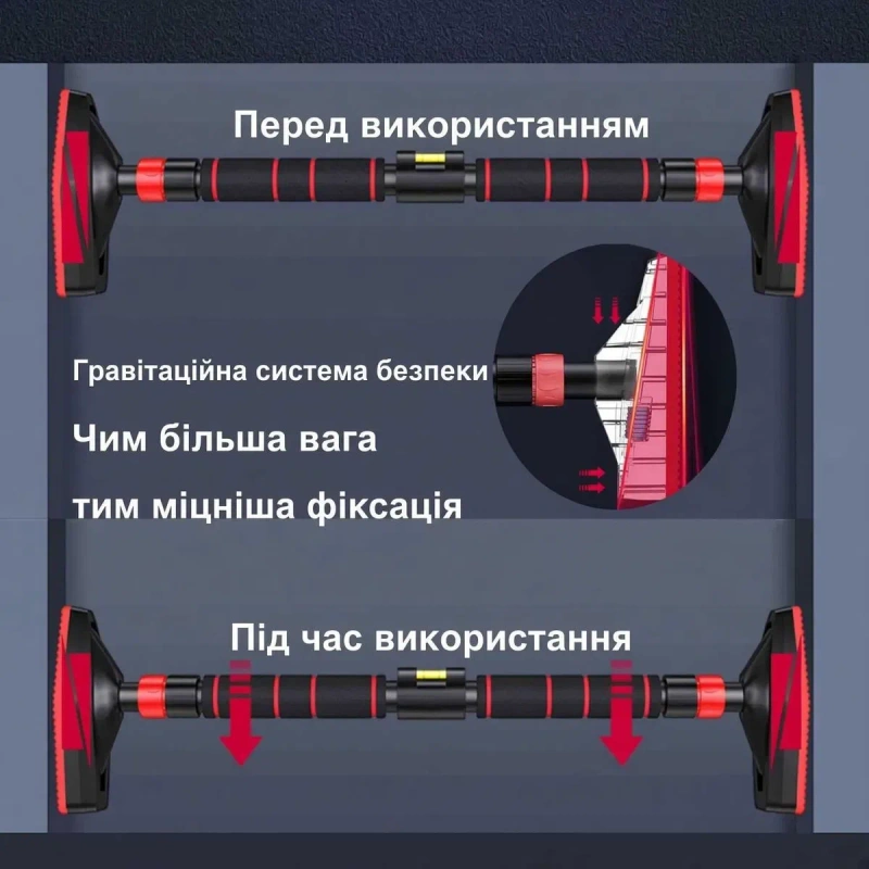 Турнік розсувний для підтягування Турнік в дверний отвір Домашній турник Раздвижной турник для дома в дверной проем Турнік з кільцями Перекладина‼️ — фото 7