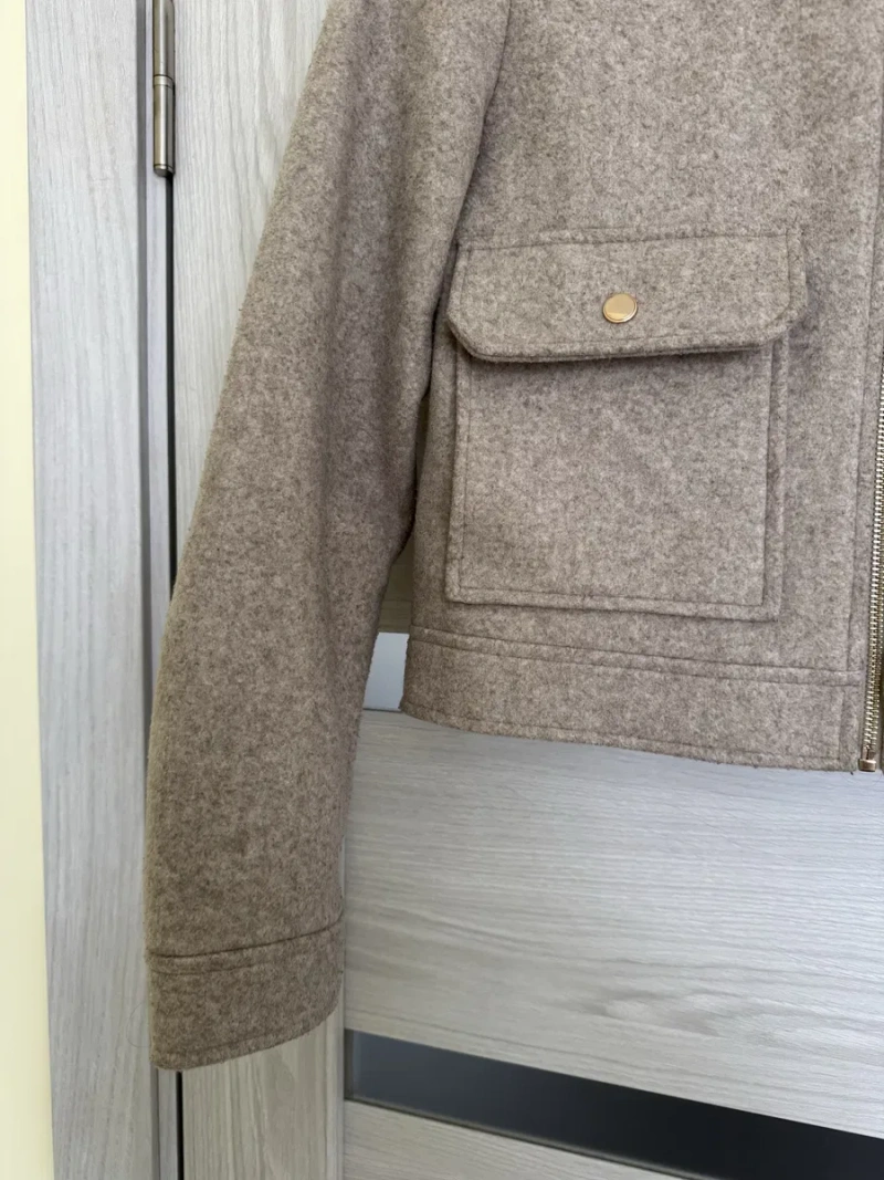 Укорочена демісезонна куртка-жакет Zara (розмір S) — фото 3