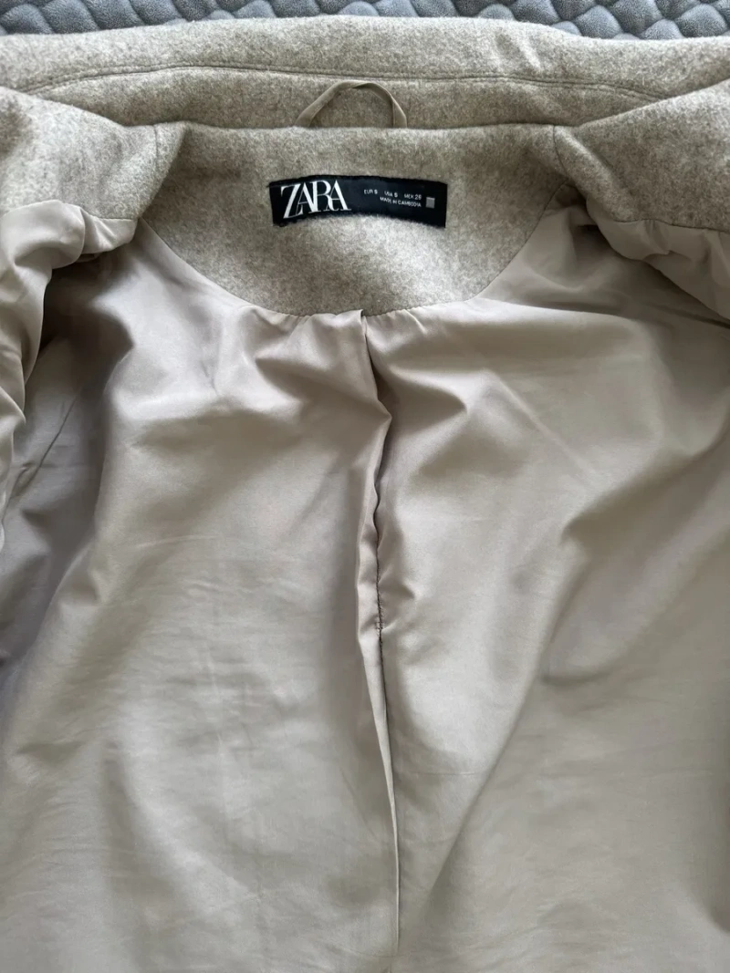Укорочена демісезонна куртка-жакет Zara (розмір S) — фото 6