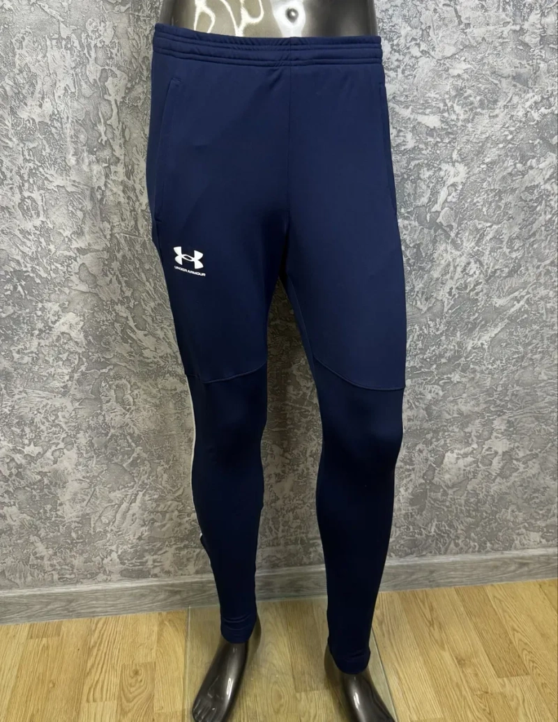 Under Armour Fitted штаны M размер спортивные зауженные синие — фото 2