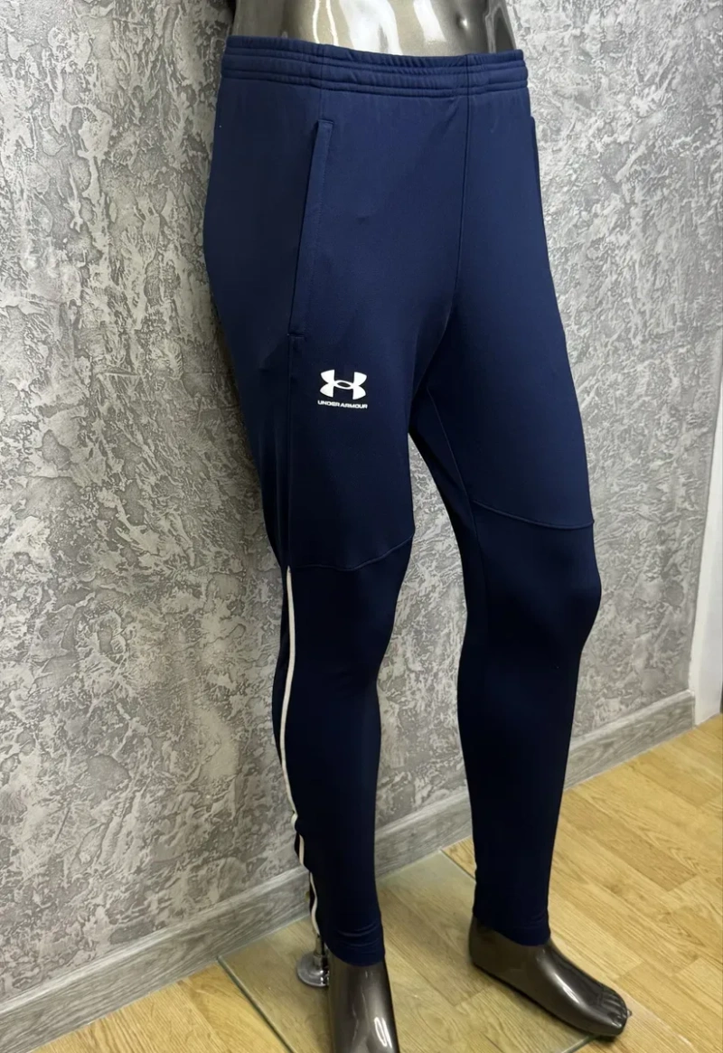 Under Armour Fitted штаны M размер спортивные зауженные синие — фото 3
