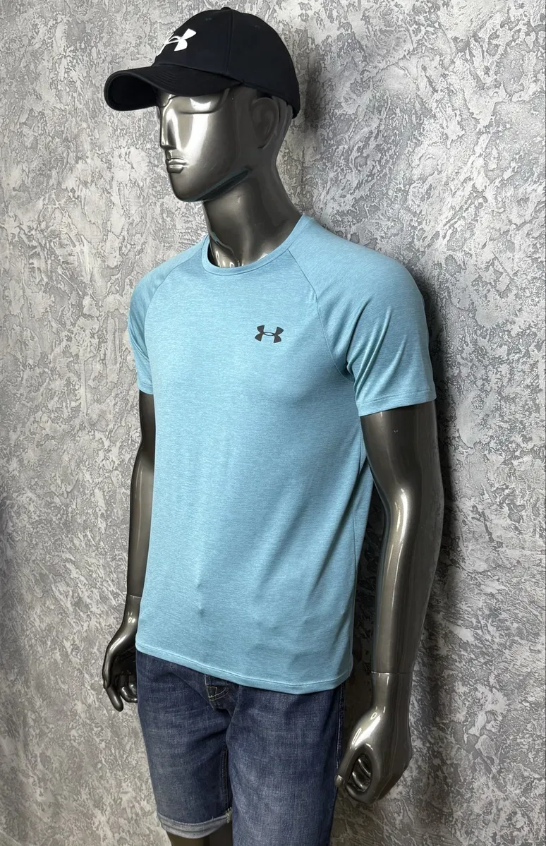 Under Armour Heatgear футболка S-M размер спортивная бирюзовая — фото 5