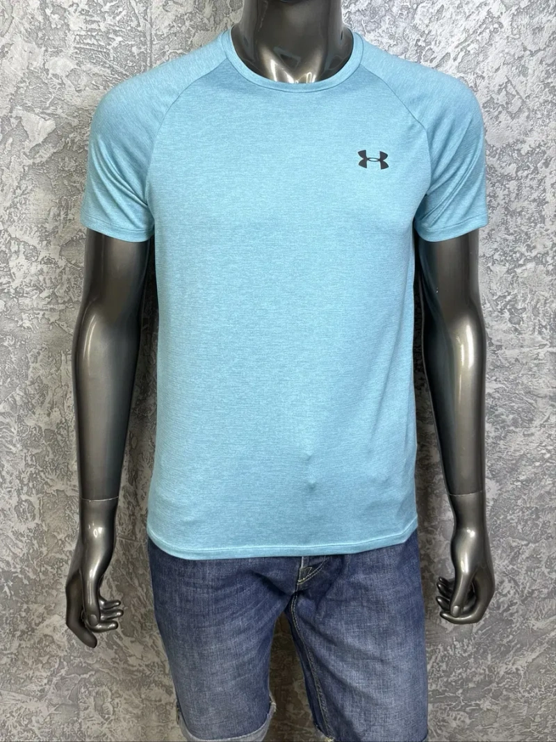 Under Armour Heatgear футболка S-M размер спортивная бирюзовая — фото 8