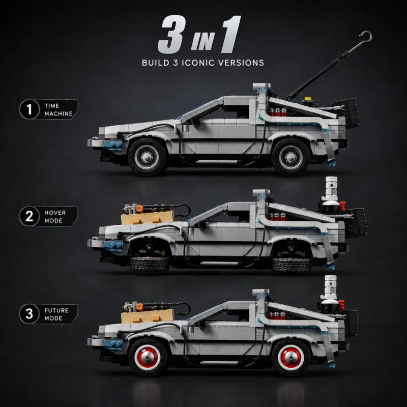 ‼️ В КОРОБЦІ‼️ Конструктор Icons – Машина часу DeLorean 1/1 з LEGO — фото 3