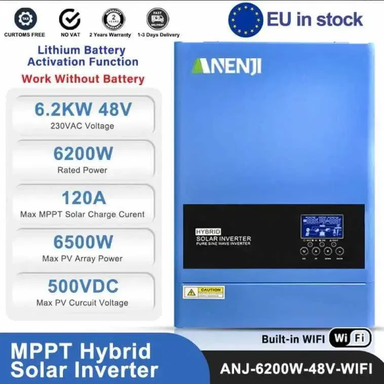 В наявності Комплект резервного живлення Anenji 6.2 кВ з Wi-Fi та АКБ Felicity 5 кВт 48V 100A — фото 2