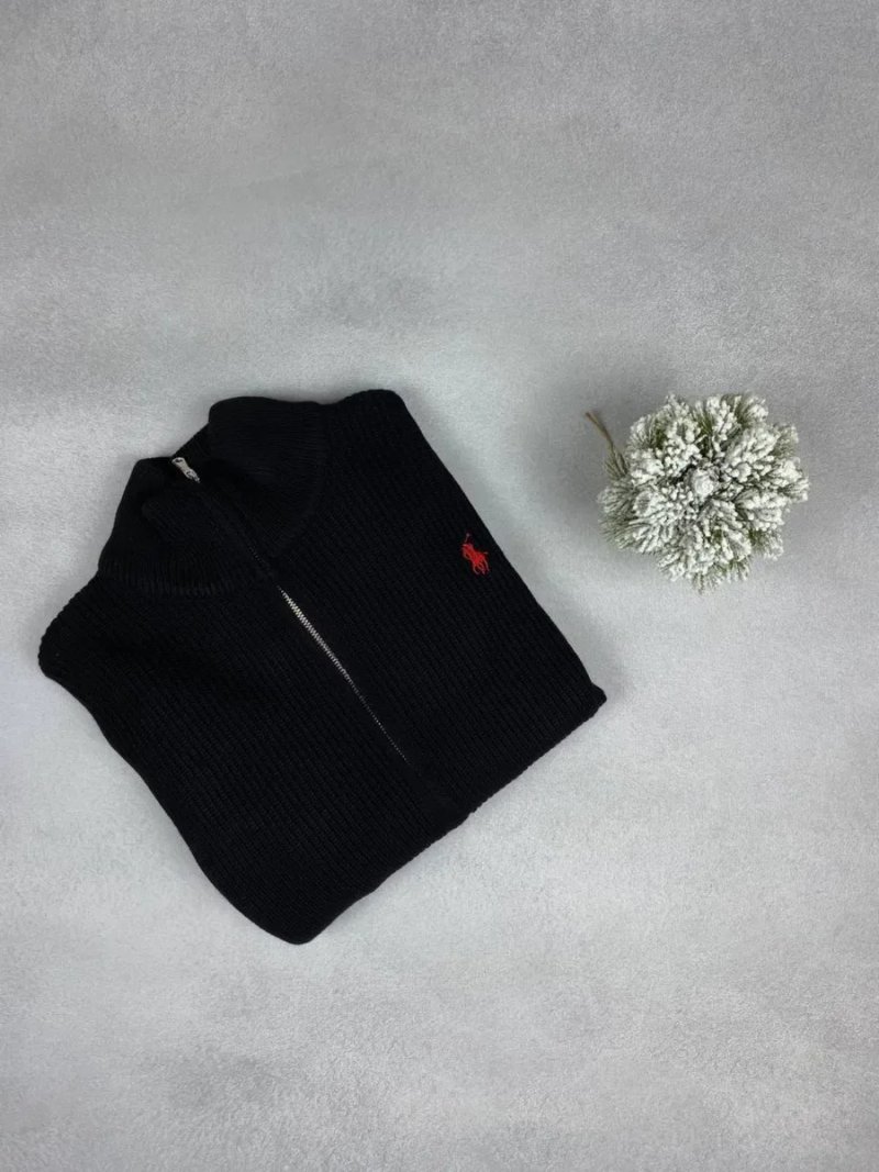 В'язана чоловіча кофта Polo Ralph Lauren В'язаний кардиган Поло Ральф Лаурен Чорна кофта Поло Кардиган чоловічий — фото 3