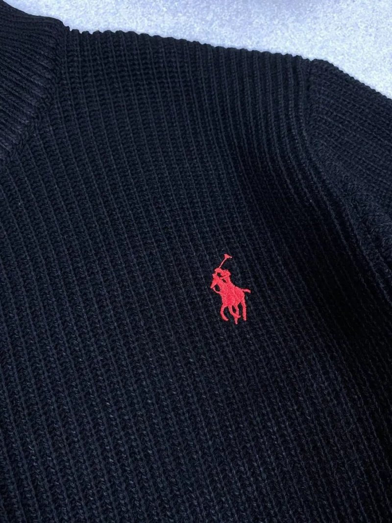 В'язана чоловіча кофта Polo Ralph Lauren В'язаний кардиган Поло Ральф Лаурен Чорна кофта Поло Кардиган чоловічий — фото 4