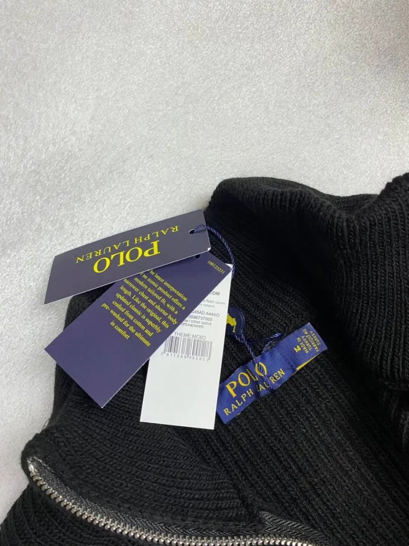 В'язана чоловіча кофта Polo Ralph Lauren В'язаний кардиган Поло Ральф Лаурен Чорна кофта Поло Кардиган чоловічий — фото 7
