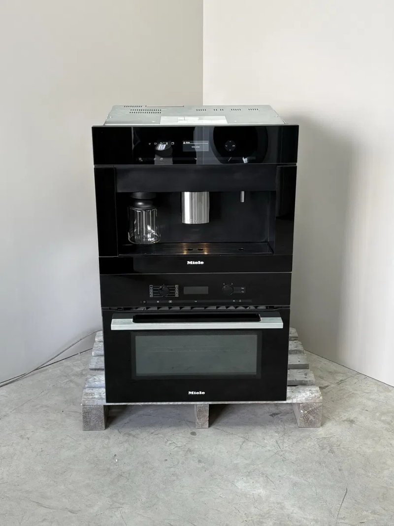 Вбудований комплект Miele H6100BP + CVA6401, духовка + кавомашина, преміум клас — фото 2