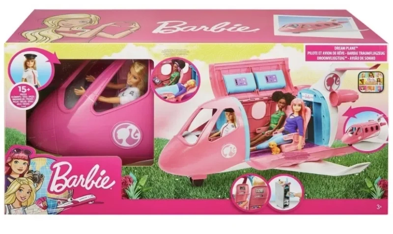 Великий літак Барбі з лялькою пілотом mattel dream plane Barbie pilot — фото 7
