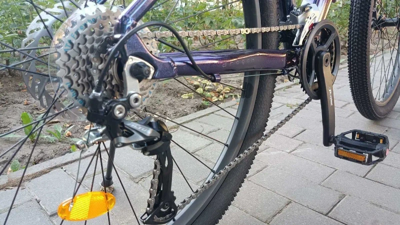Велосипед горный Forever 27,5" гидравлика Shimano, 3*9 S Altus , хамелон — фото 4