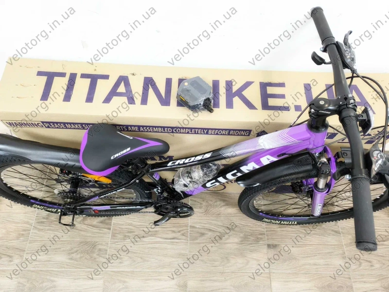 Велосипед Новий Дитячий Cross 24"-26" Sigma purple, pink для дівчинки 7-12 років, Алюмінієвий | Трансмісія SHIMANO, 21 швидкість, дискові гальма — фото 2