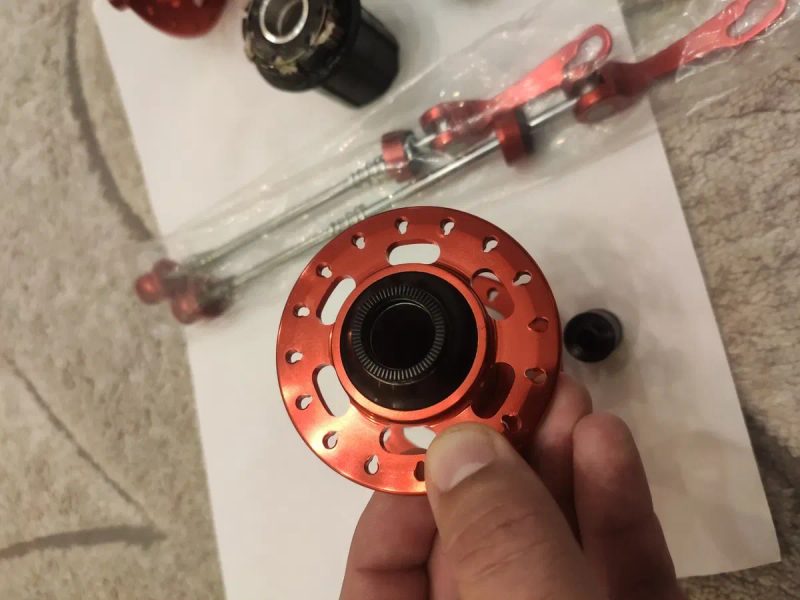 Велосипедна втулка mtb  ексцентрик осі  goldix pro7 v2 32h передня novatec d041sb 32h — фото 3