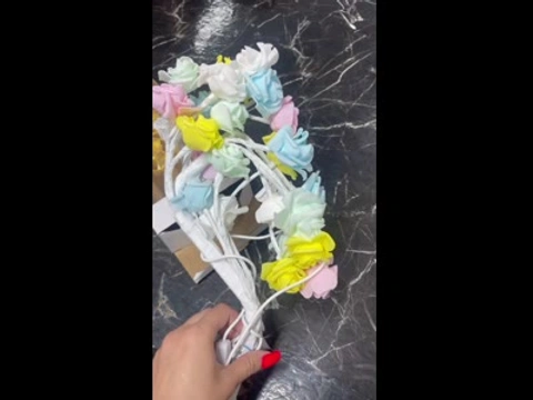 Настільна лампа "Рожевий сад" з трояндами