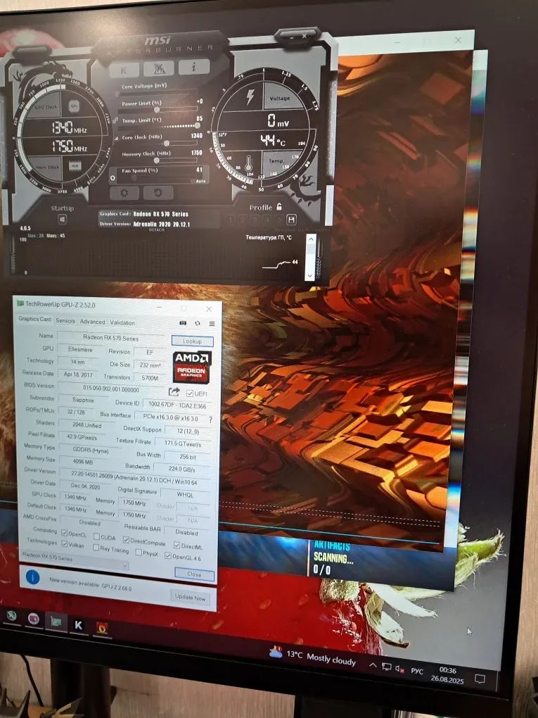 Видеокарта б\у SAPPHIRE PULSE RX570 4GB топ состояние и другие карты — фото 4