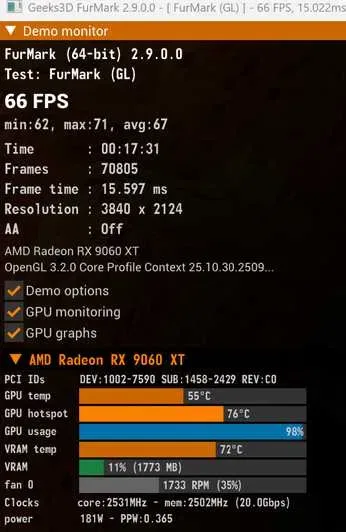 Відеокарта Gigabyte Radeon RX 9060 XT Gaming OC 16GB (GV-R9060XTGAMING OC-16GD) — фото 4