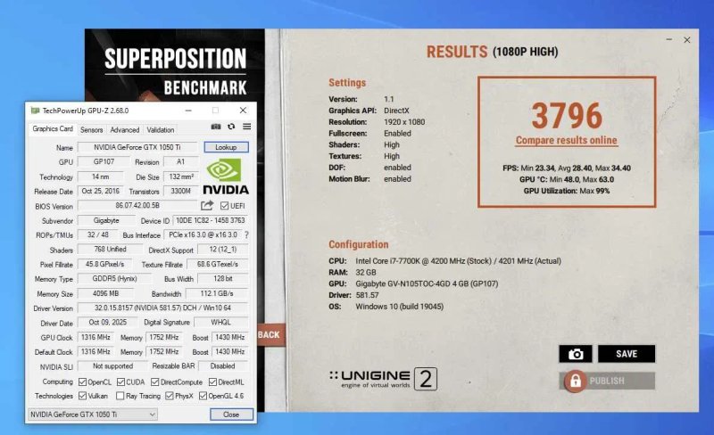 відеокарта GTX1050Ti 4GB Gigabyte без дод.живлення. Trade-in — фото 7
